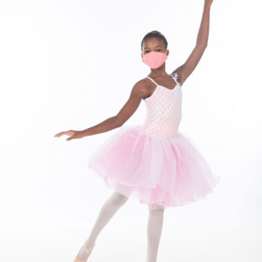 Youth Africa America girl with mask on