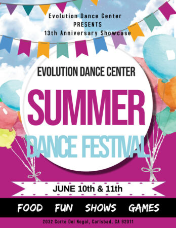 Summer Dance Festival full flyer with dates and information