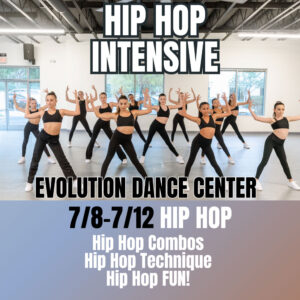 Hip Hop Intensive dance camp square flyer with teen dancers featured on the flyer.