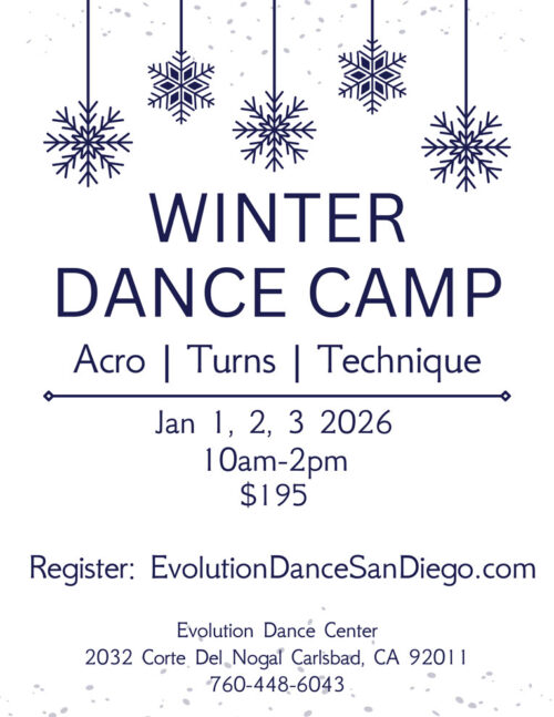 Winter Dance Camp 2026 flyer.